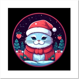 British Shorthair Cat Xmas, Love Cats Posters and Art